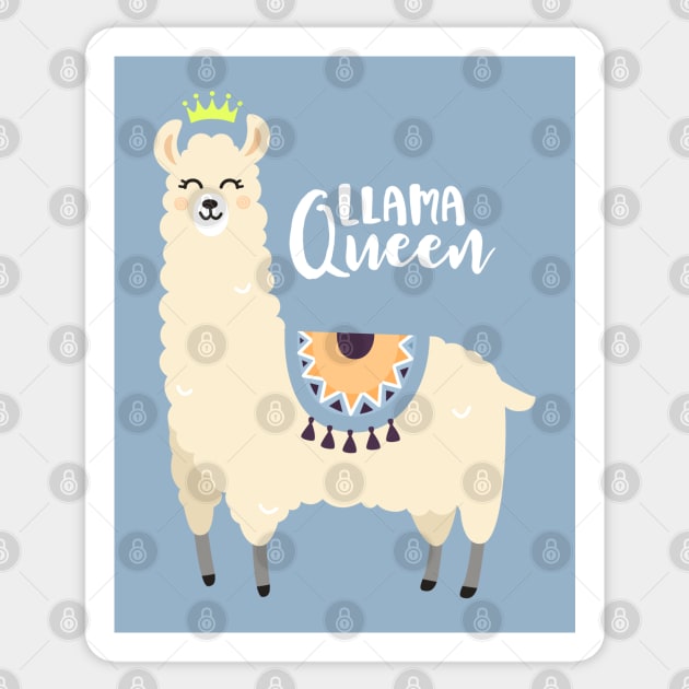 Drama Llama Queen Sticker by machmigo